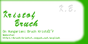 kristof bruch business card